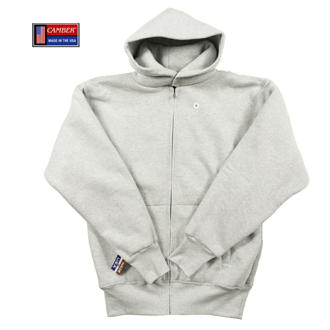 楽天市場】CAMBER ＃445 DOUBLE THICK ZIPPER HOODED JACKET パーカ