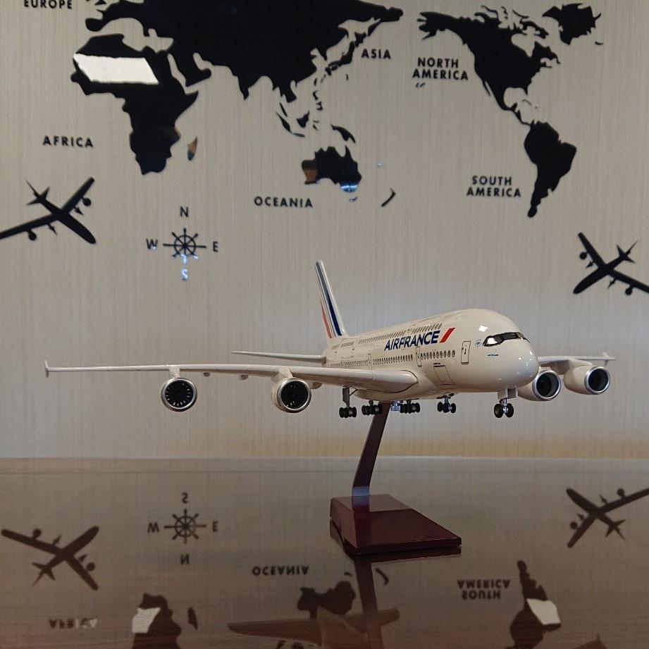楽天市場】エールフランス 航空 A380 模型 飛行機 LED点灯 USB充電