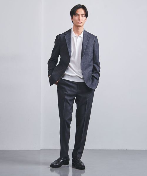 テック デニムライク ノープリーツ スラックス UA COZY ―撥水