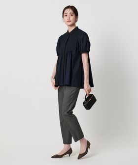 エンブロイダリーショートスリーブブラウス ― ウォッシャブル ―