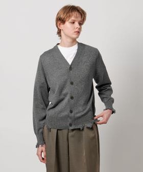 LOEFF＞ダメージ Vネック カーディガン UNISEX