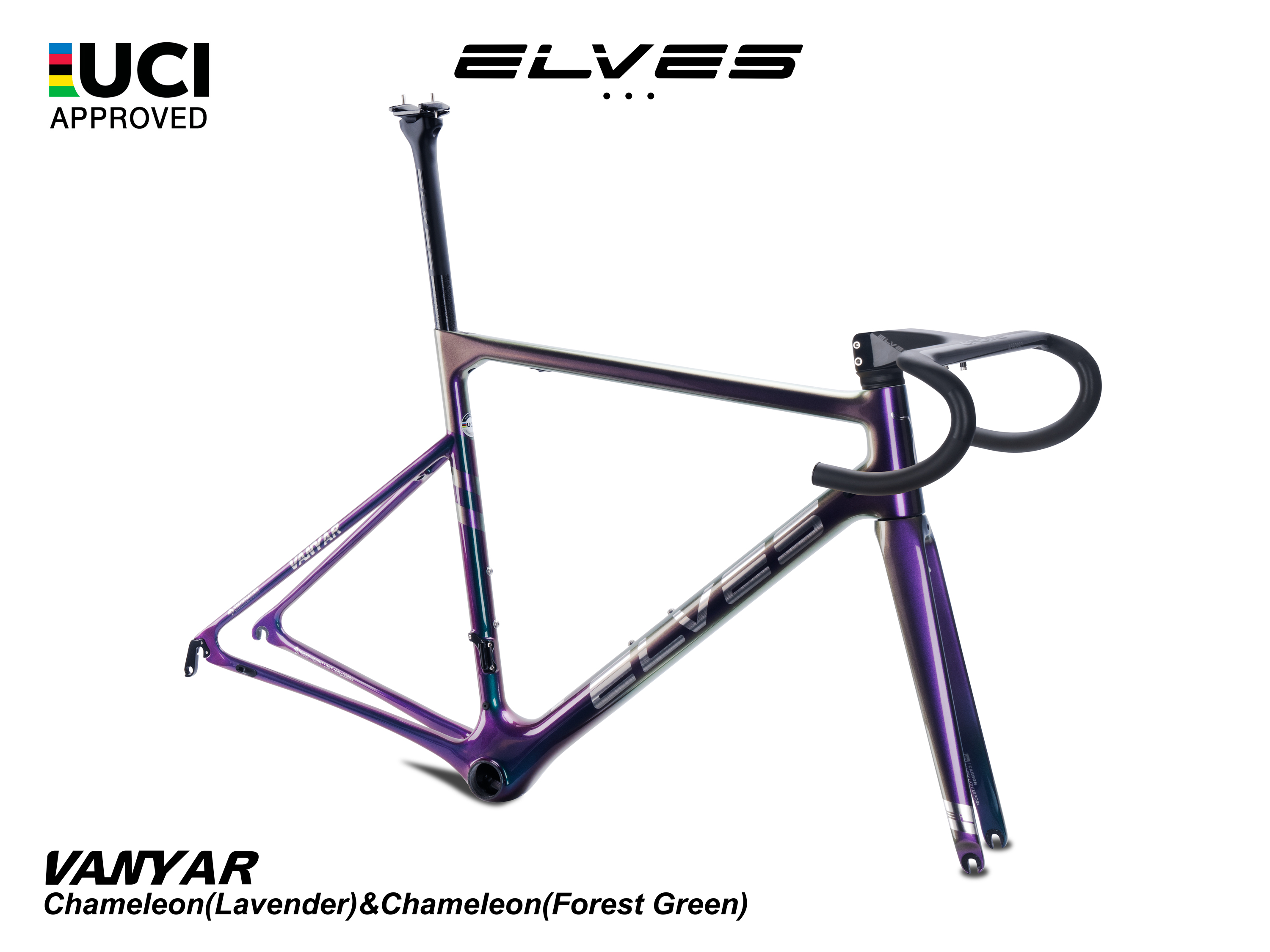 UCI Approved ELVES Vanyar Carbon SuperLight Road Framesets