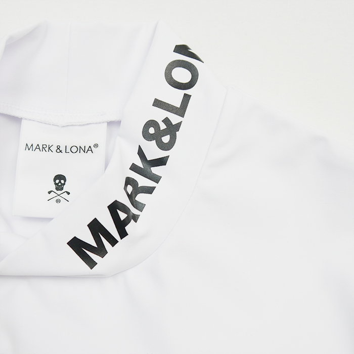 マークアンドロナ MLW-3C-AA02 Helix Mock Neck Tee ホワイト