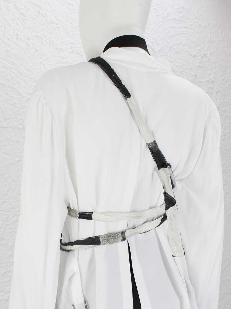 Ann Demeulemeester black and beige fencing breastplate with back
