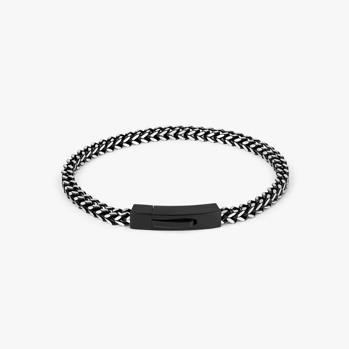 Chevron Click Bracelet In Matte Ip Black – Tateossian London