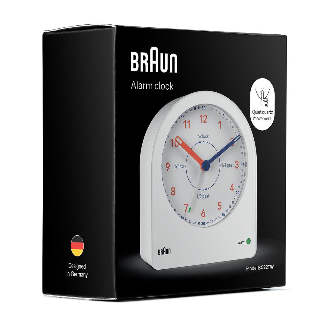 BC22 Braun time teacher quartz alarm clock - white – US - Braun