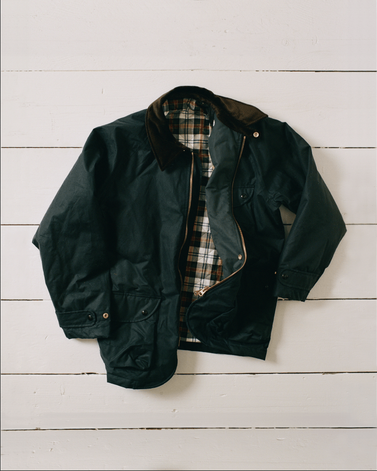 Navy Waxed Coverall Jacket – Drakes US
