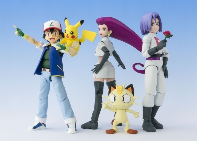 アニメ20周年記念「ポケモン」サトシ＆ロケット団の可動フィギュア