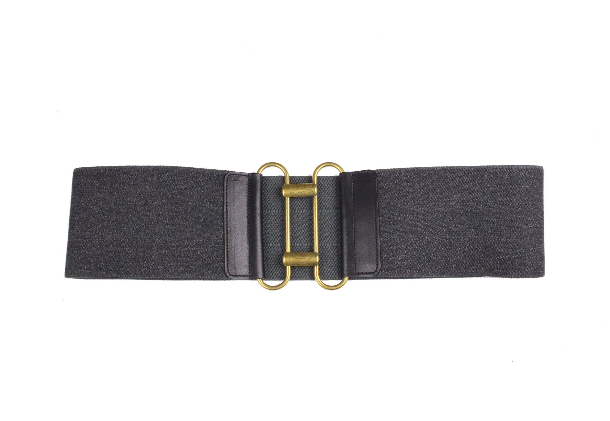 YVES SAINT LAURENT Rive Gauche gray elastic wide belt – Vintage Carwen