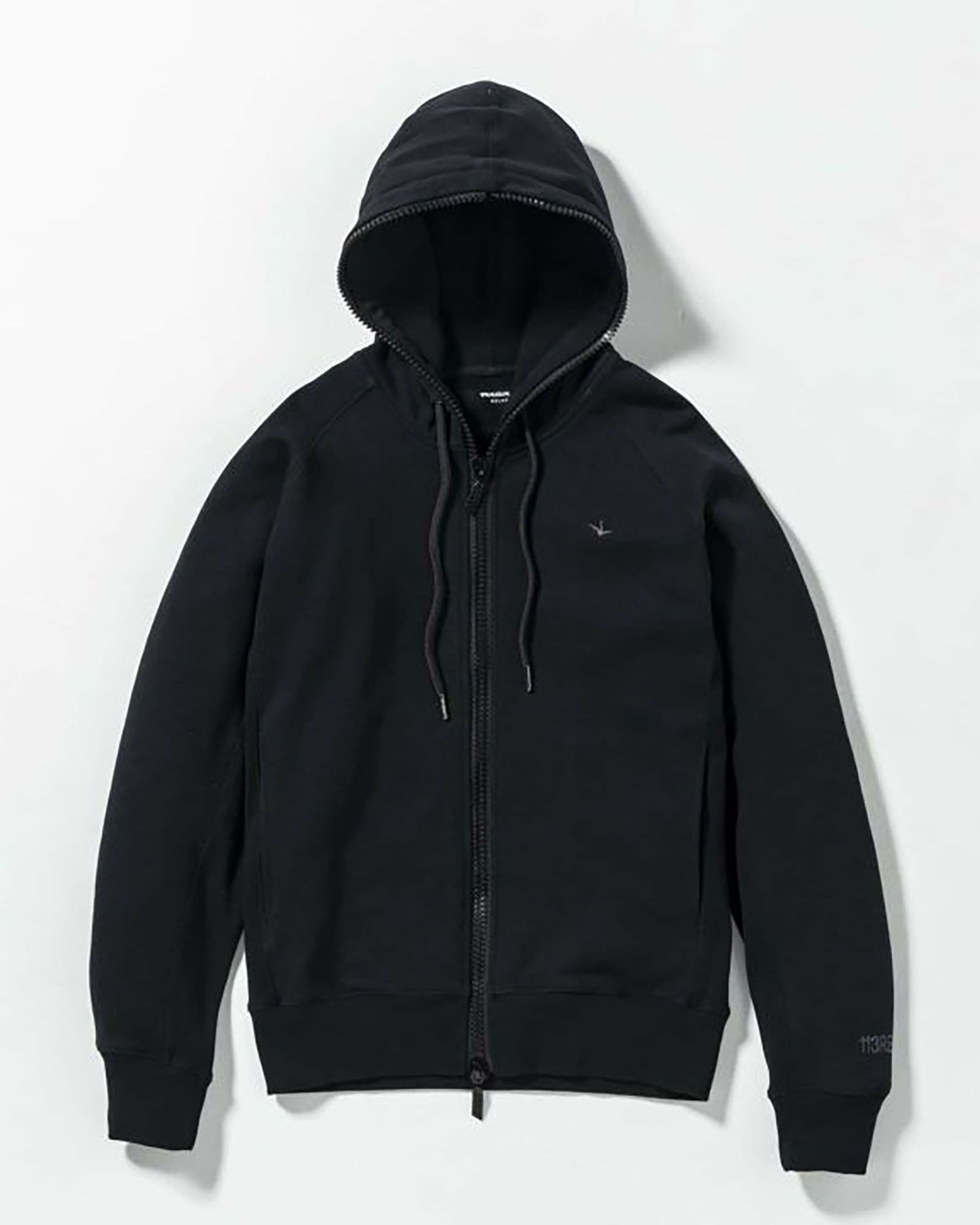 1PIU1UGUALE3 RELAX - ラインストーンサークルロゴスウェットパーカー