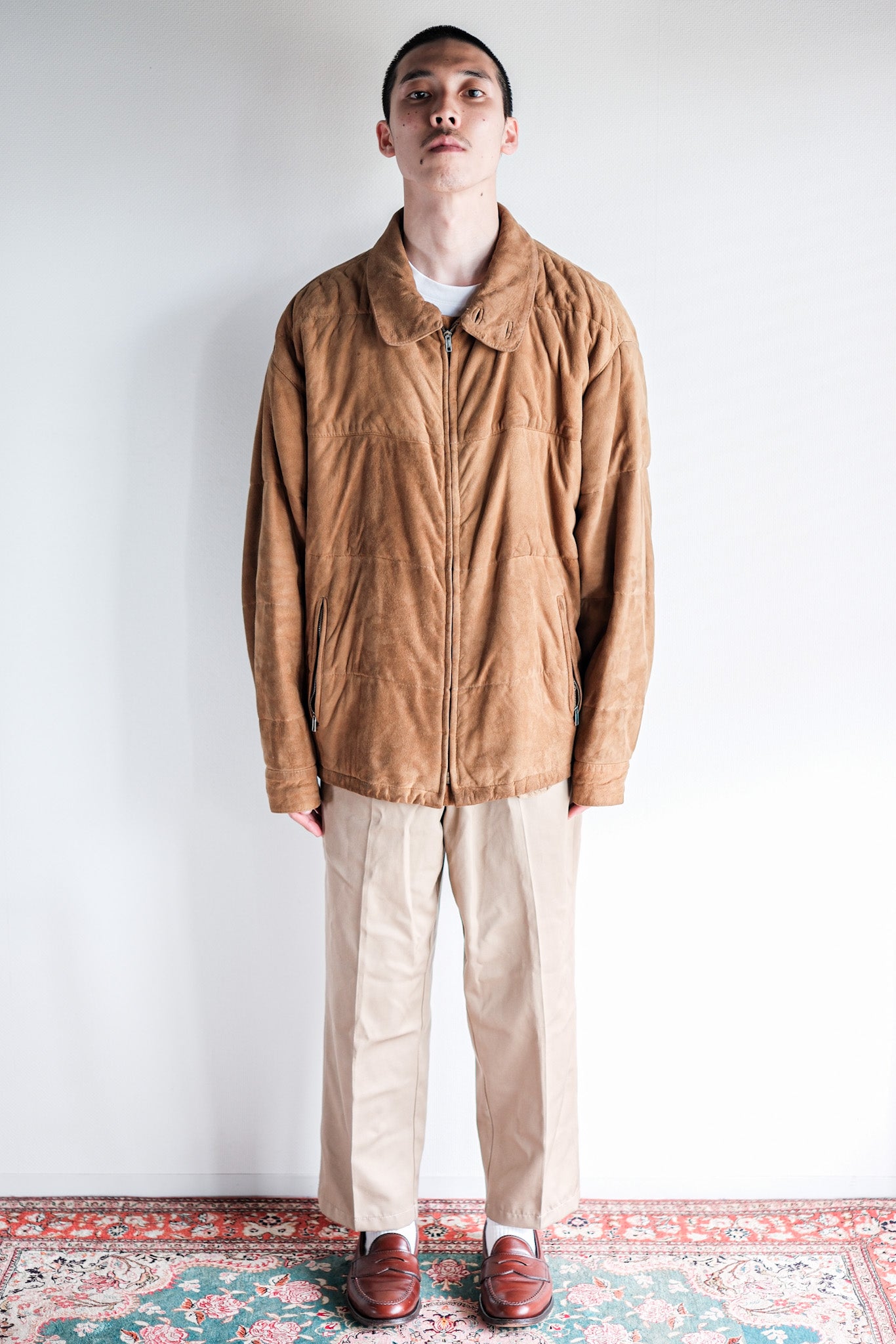 80's】Old GIORGIO ARMANI Suede Leather Jacket