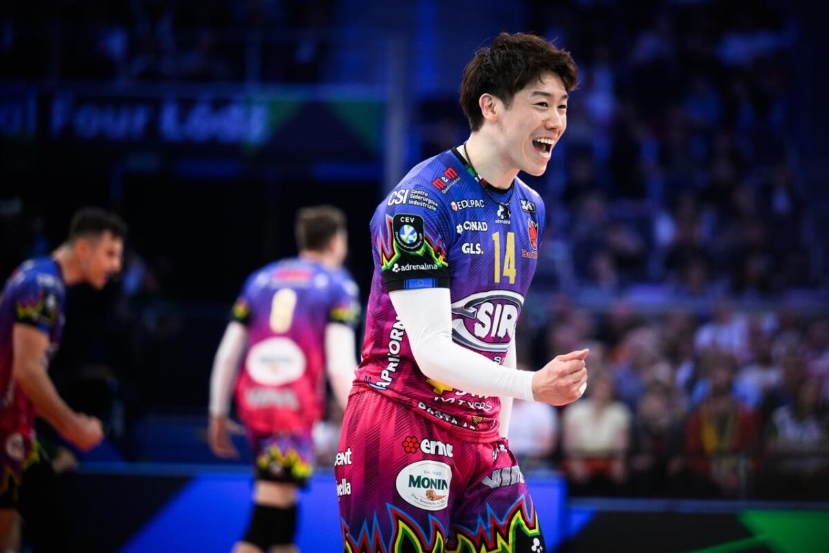 CL4連勝を目指すペルージャの石川祐希「気持ちの持ち方がとても大事