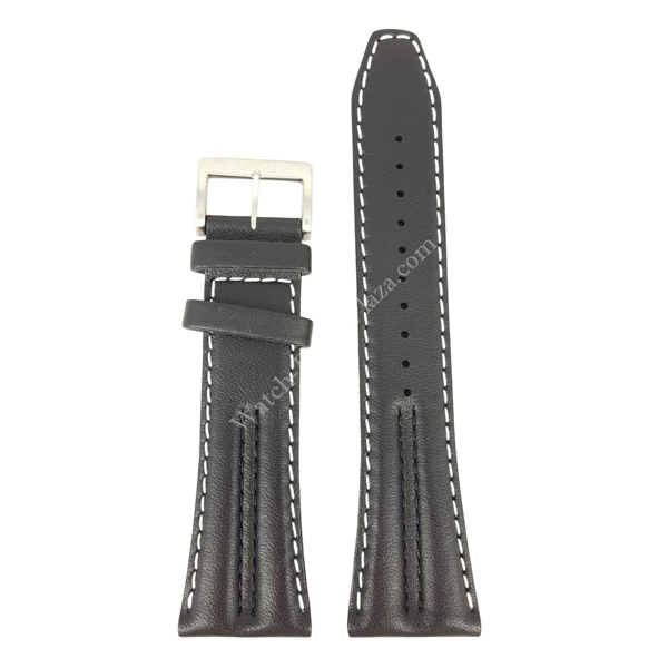 Watchstrap black 26mm with rosé clasp for Seiko 7T04 0AT0, 7T62 0JP0