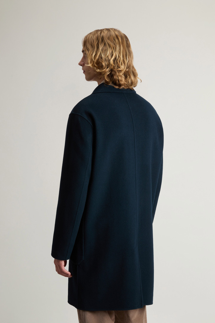 Men's Coat in Pure Virgin Wool blue | Woolrich US