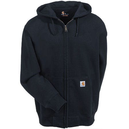 Carhartt Sweatshirts: Men's Black 100614 001 Zip Front Rain