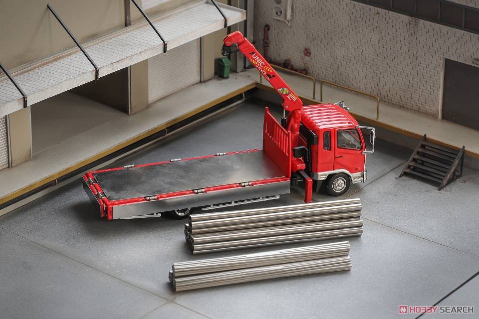 三菱ふそう ファイター (1024) /クレーン付き レッド 付属品: メタル