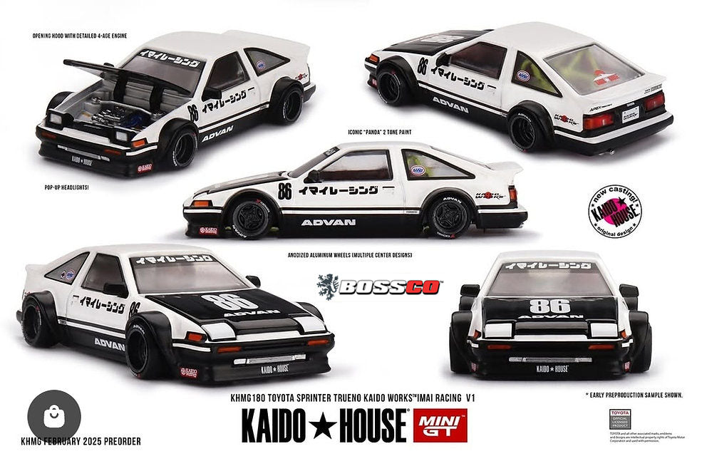 MINI GT - KAIDO HOUSE TOYOTA AE86 SPRINTER TRUENO STREET V1 