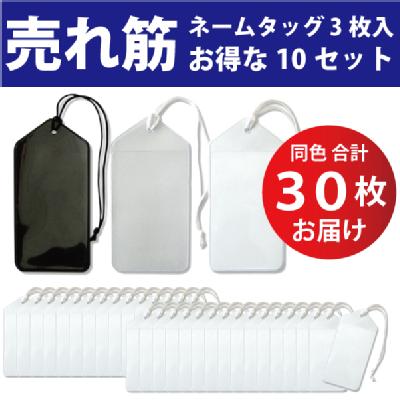 ネームタッグ 同色3枚入り10セット(計30枚) 名札 ネームタグ ラゲッジ