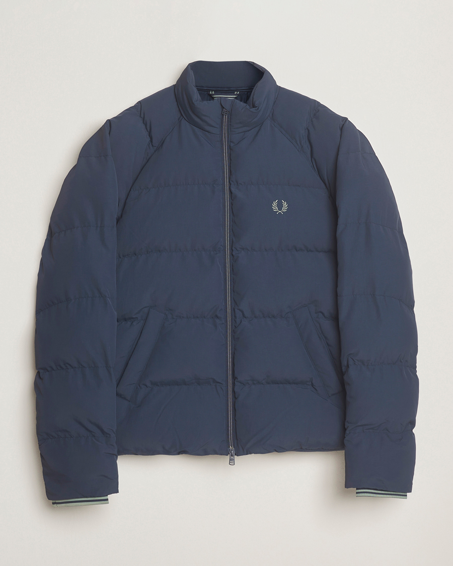 Fred Perry Raglan Padded Down Jacket Dark Airforce at CareOfCarl.com