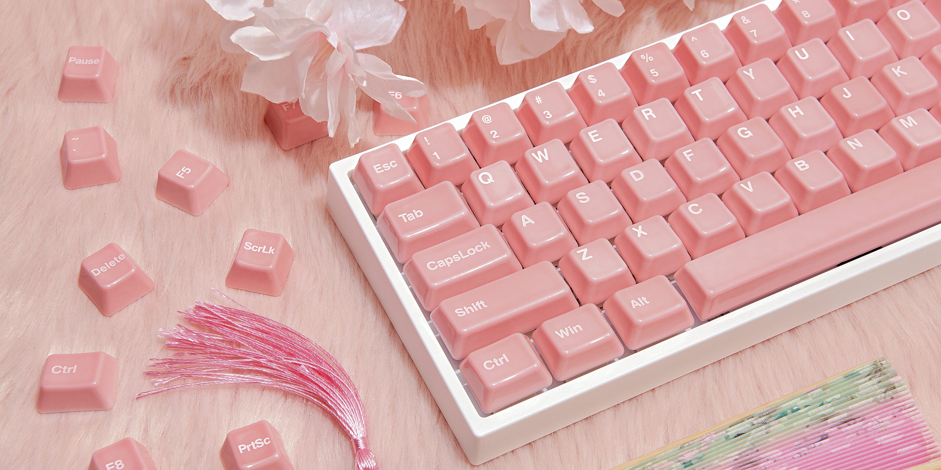 ピンクキーキャップフルセット | Cerakey