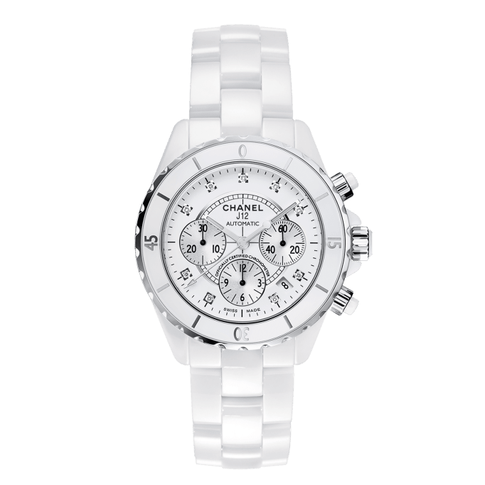 J12, クロノグラフ 41mm ホワイト セラミック - H2009 | CHANEL シャネル