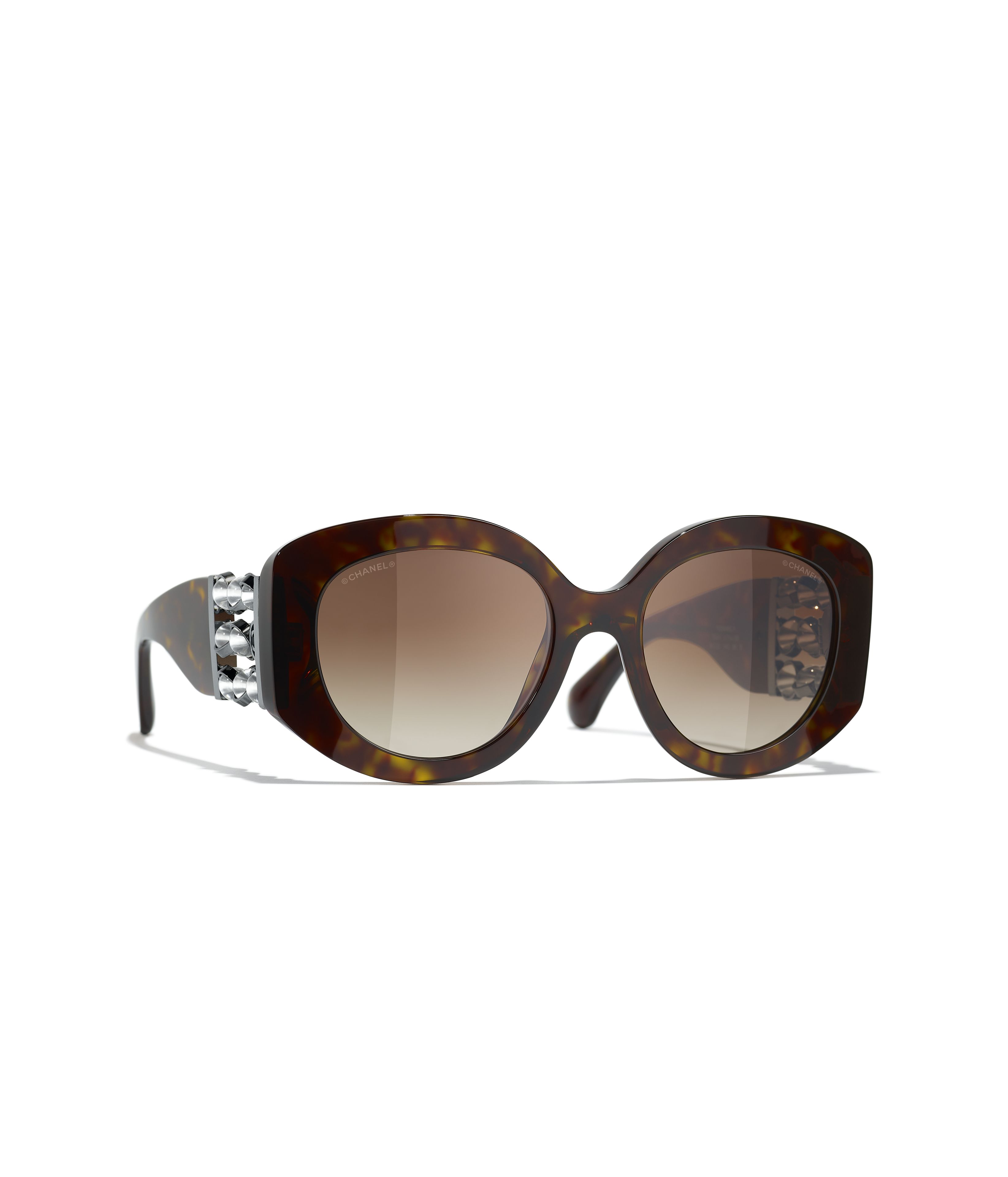 CHANEL Sunglasses: Oval Sunglasses, acetate — Fashion | CHANEL
