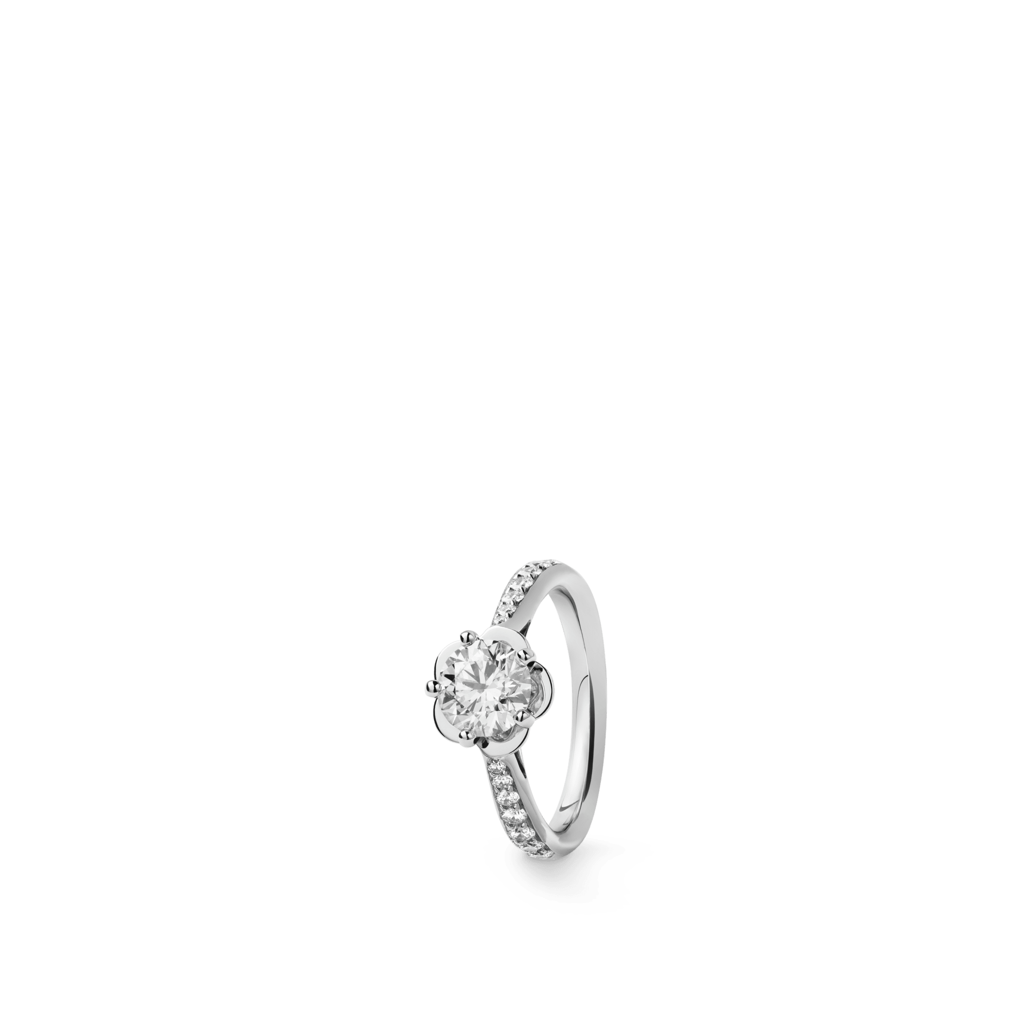 カメリア コレクション ハーフエタニティリング プラチナ | CHANEL