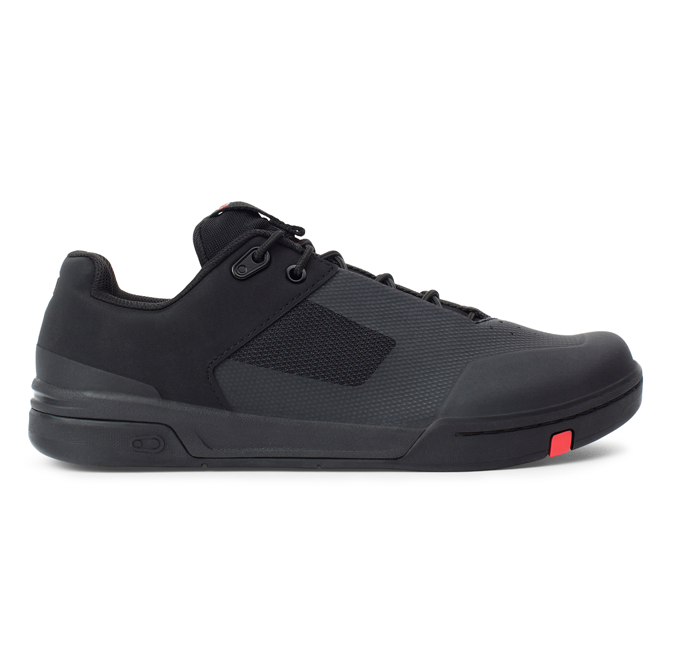 Stamp Lace Flat Shoes - Black/Red | Crankbrothers