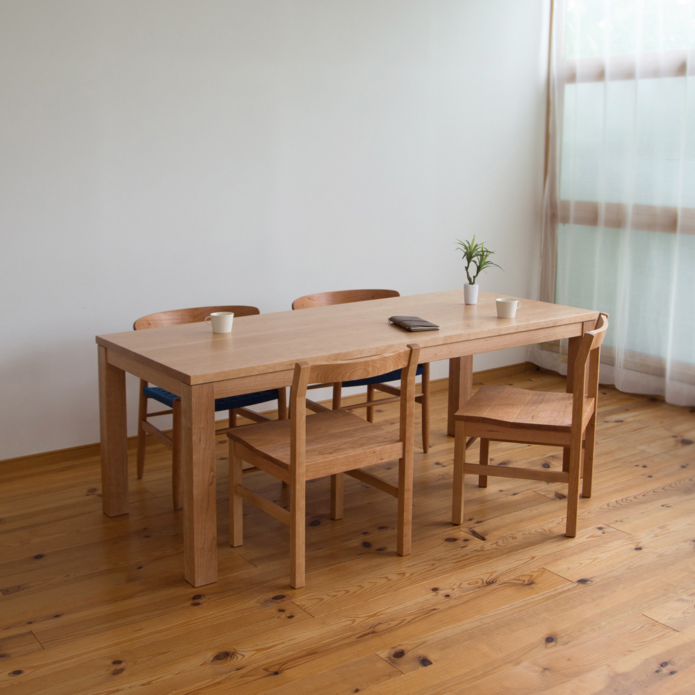 チェリーのダイニングテーブル5272 オーダー事例・T-196 家具工房クラポ