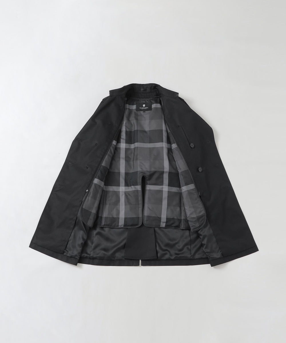 マイクロピーチギャバジンダブルトレンチコート（コート）｜BLACK