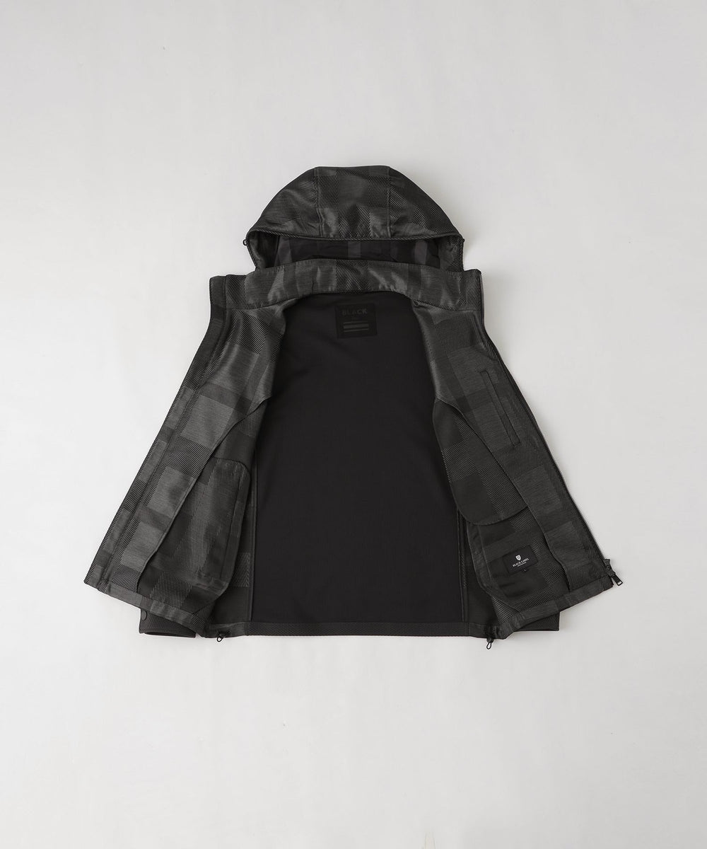 BLACK lab.】シャドーチェックハイブリッドパーカー（ブルゾン