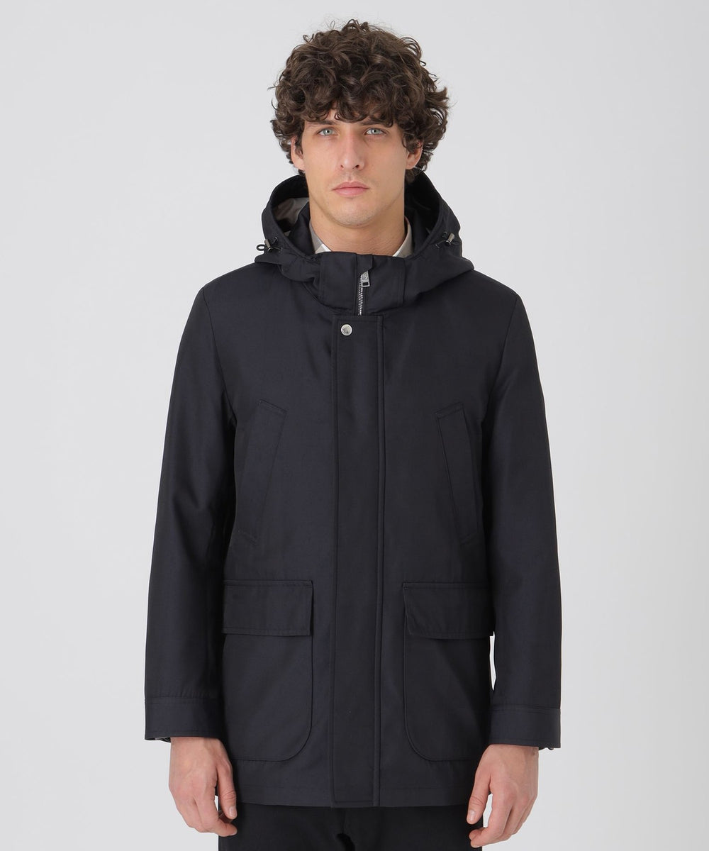 シャドーチェックメモリーホースライディングパーカー（ブルゾン