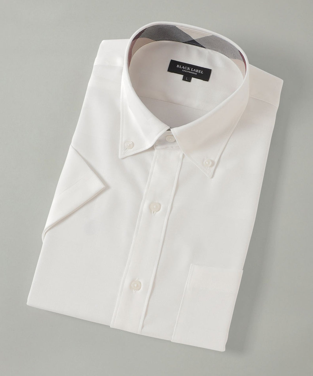 シャドークレストブリッジチェックハーフボタンダウンシャツ（ドレス