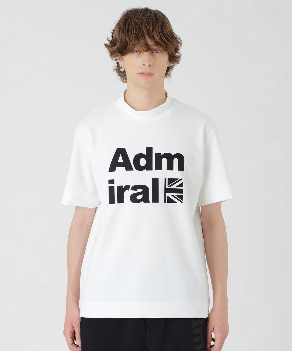 BLACK lab.×Admiral】シャドーチェックロゴグラフィックTシャツ