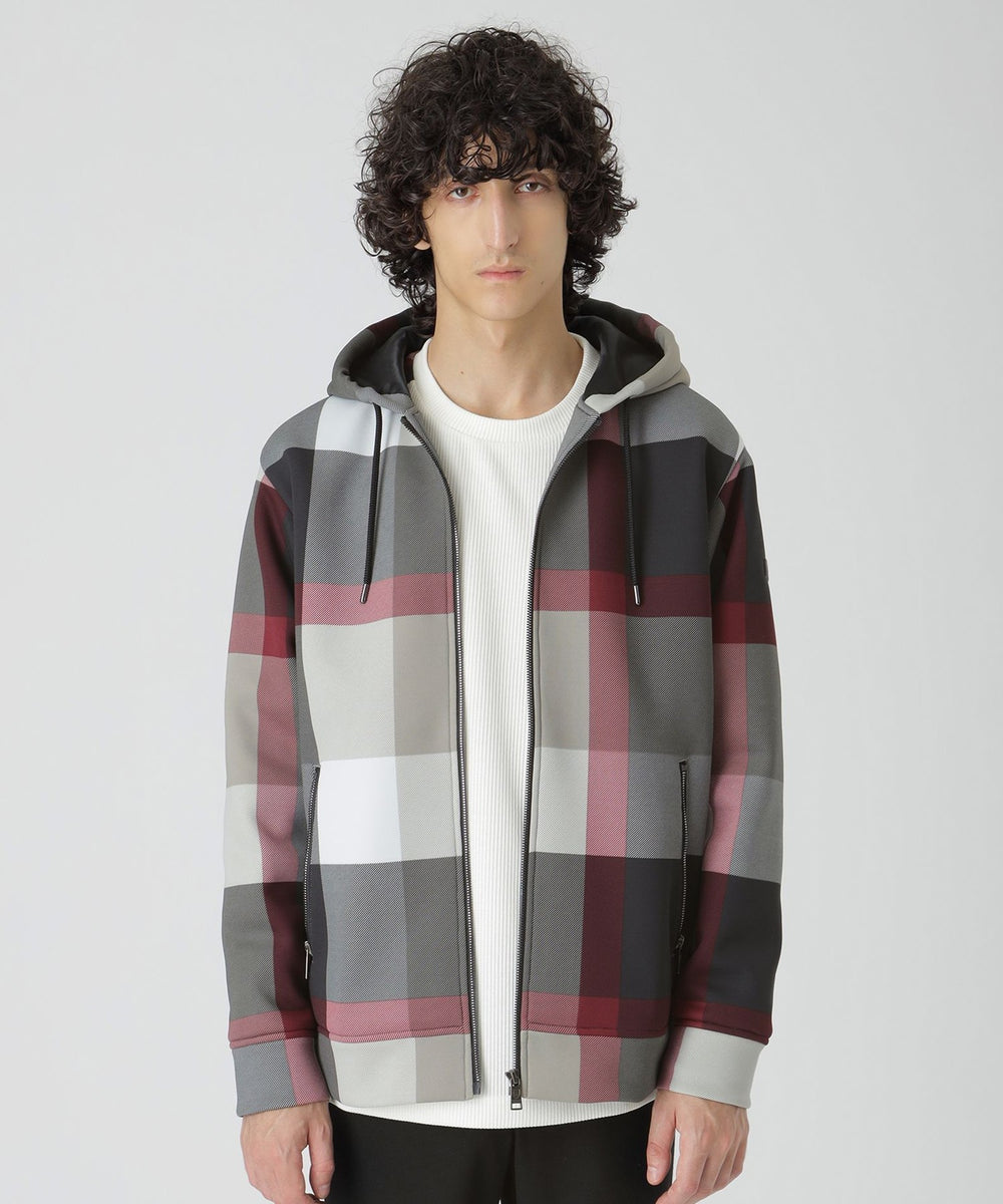 エアリークレストブリッジチェックパデッドパーカー（カットソー