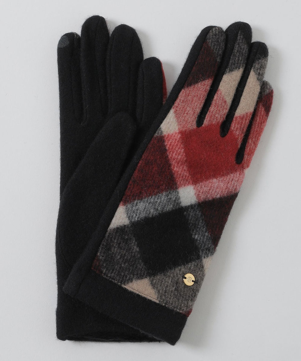 クレストブリッジチェックグローブ（ハット/キャップ/グローブ）｜BLUE