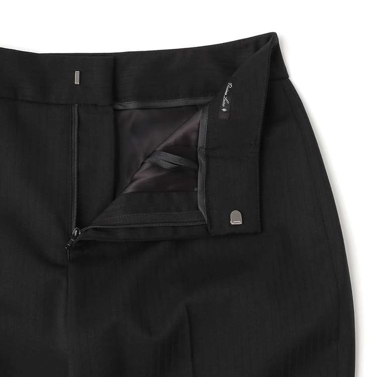 黒シャドーストライプ ストレートパンツ セットアップ着用可【AOKI公式