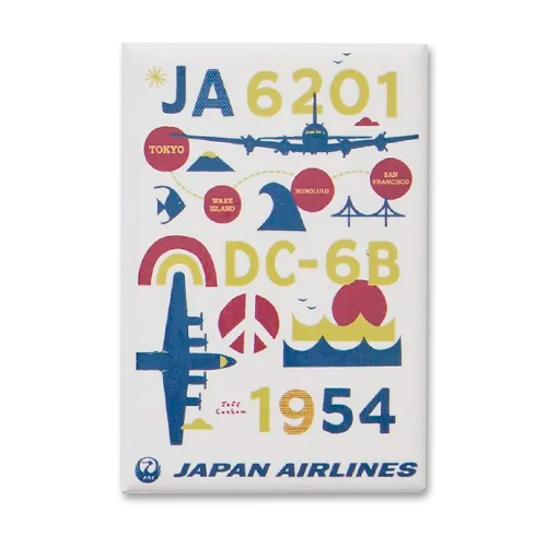 JAL国際線就航70th缶バッジ（PL)