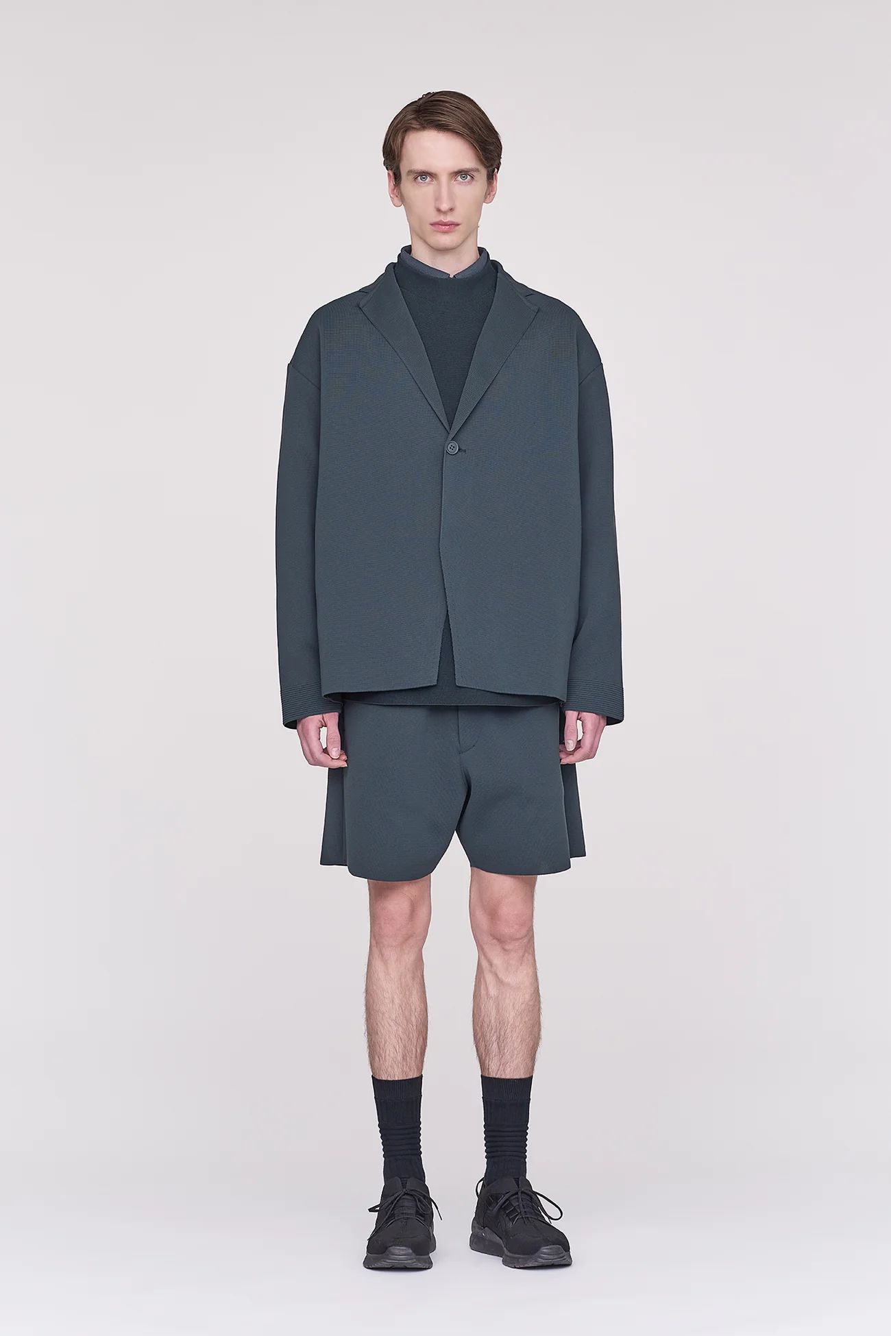 CFCL - Milan Rib Boxy Tailored Jacket - Smokey Black | ALTERFATE