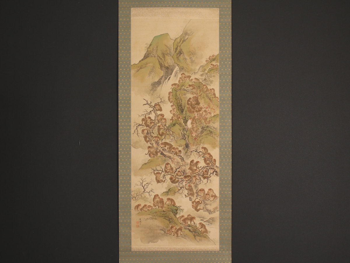 掛軸紹介 群猿図 | 掛け軸や骨董品の販売・買取なら株式会社縁［大阪］