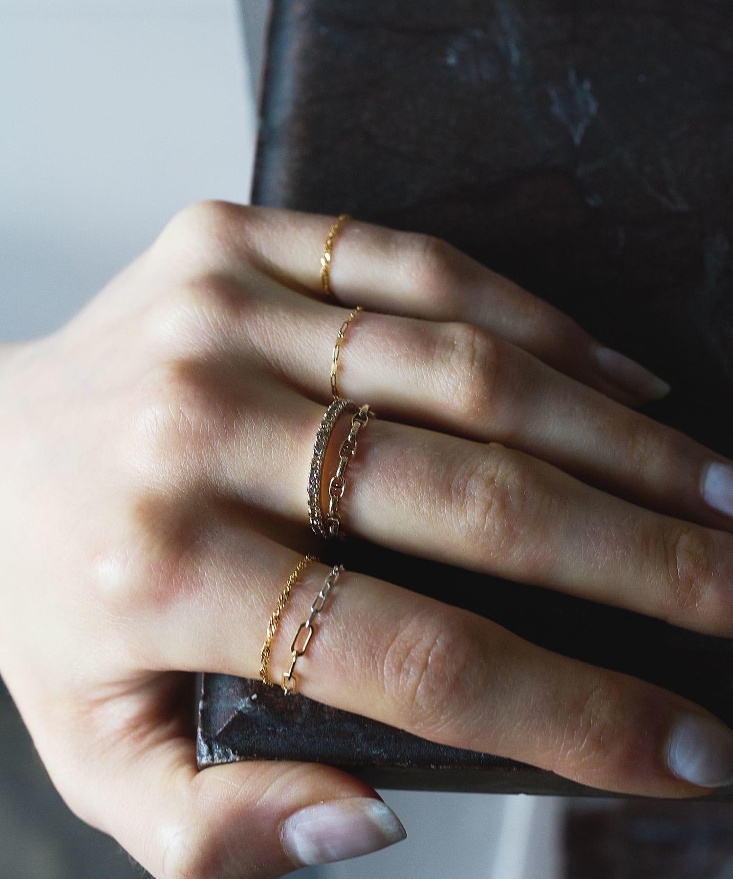 ancient] matte cable chain ring｜ARTIDA OUD（アルティーダ ウード）