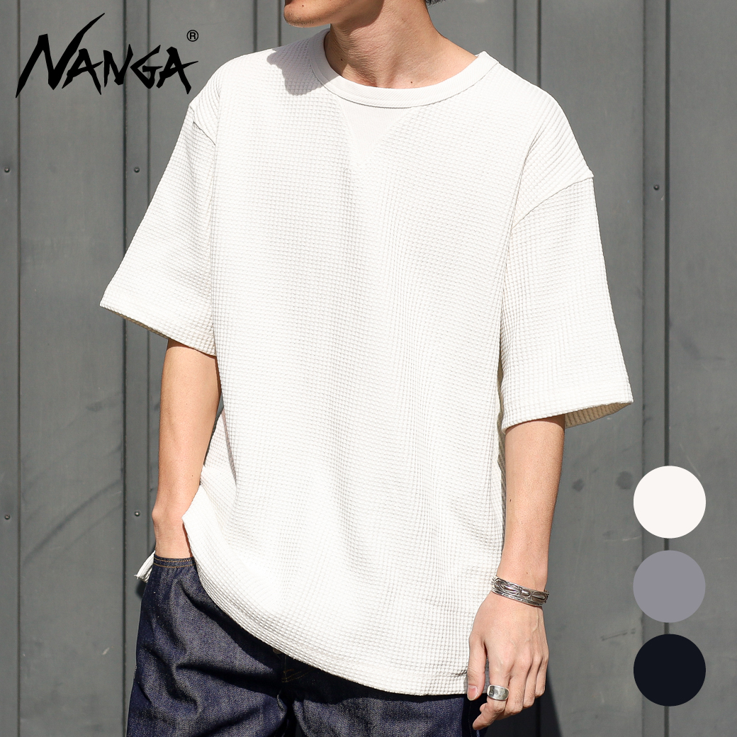NANGA ナンガ エコハイブリッド ワッフルルーズフィットTシャツ｜BORN