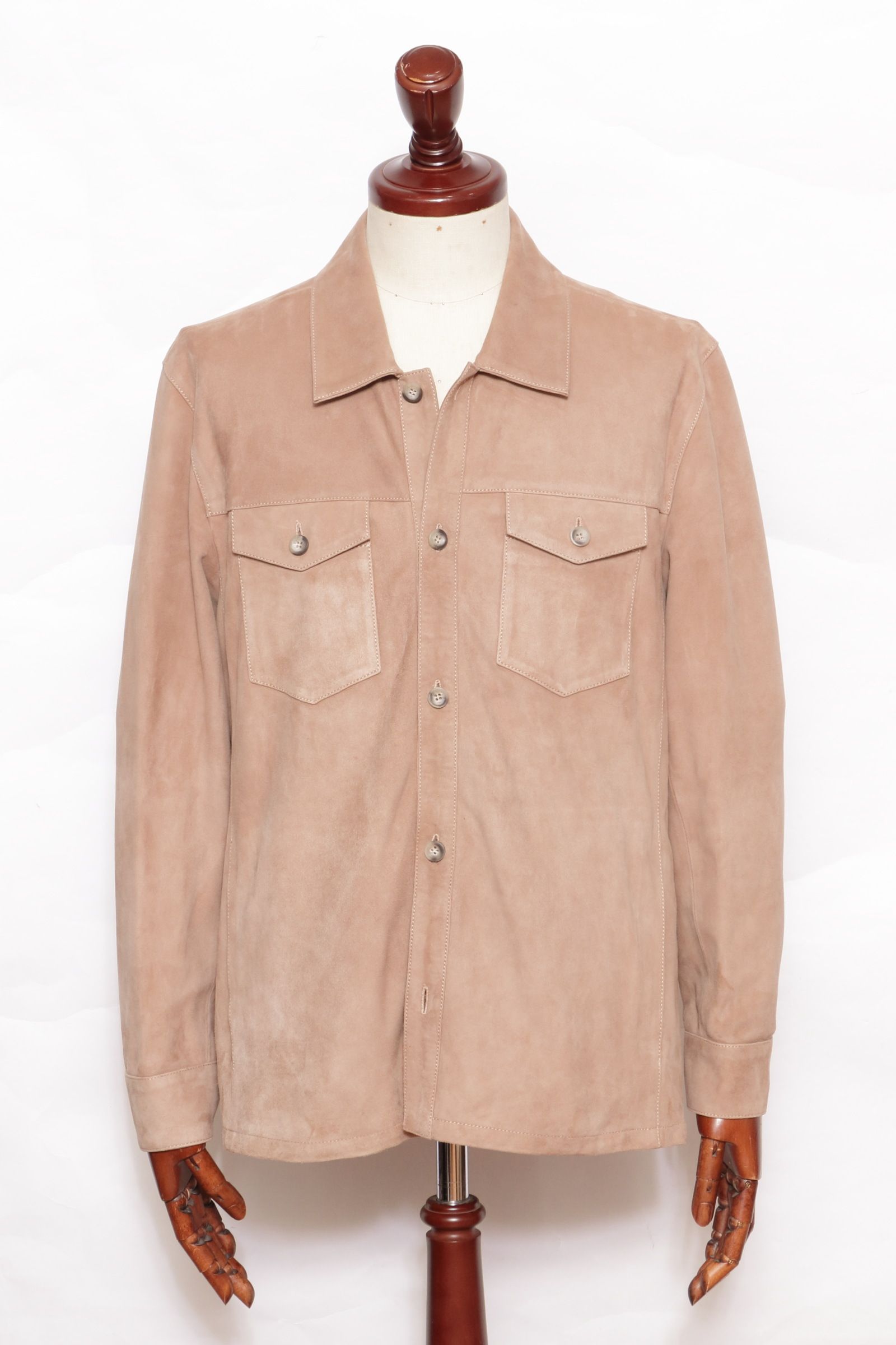 ARMA - DEX ゴートスウェード シャツジャケット / BRAN ライトブラウン