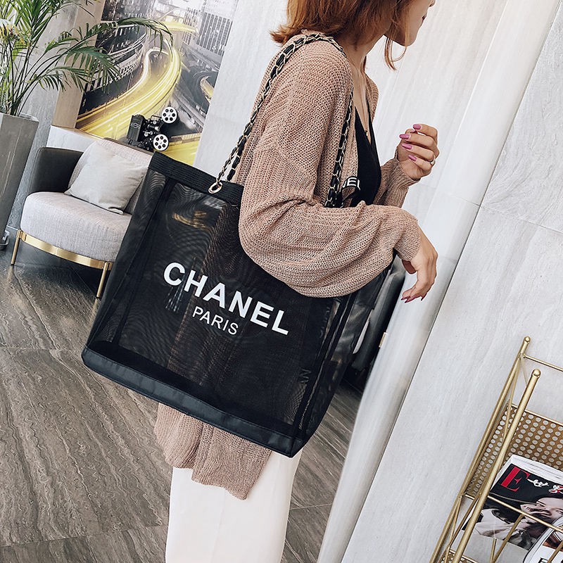 夏*つ様 CHANEL シャネル メッシュ トートバッグ＆ポーチ セット