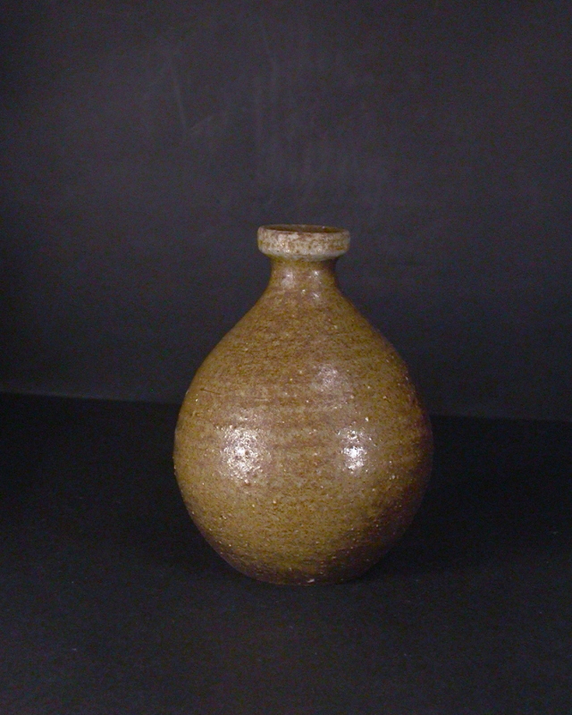 処分品 備前焼 登窯 備前焼中堅作家 藤森 陶志 共箱付き黄ゴマ徳利2