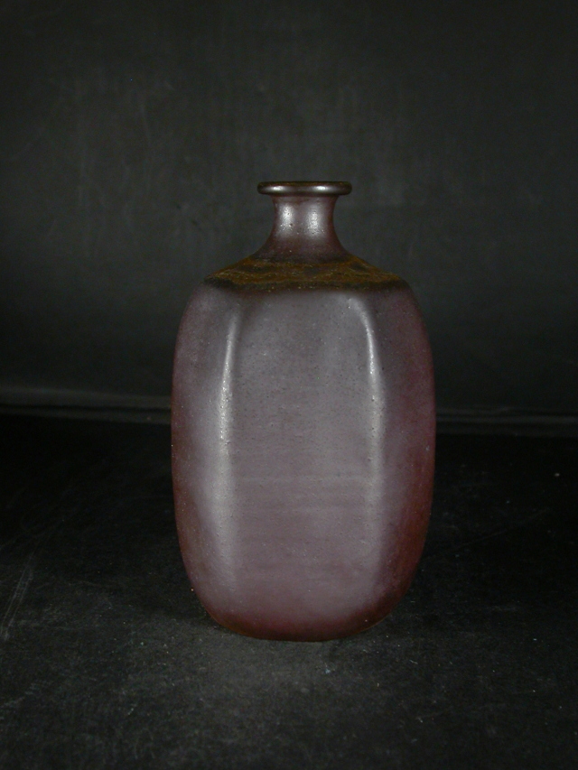 備前焼 登窯 備前焼中堅作家 石野 充信 黄ゴマ六角徳利1 備前焼卸