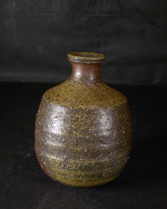 備前焼 備前焼物故作家 十六代木村 宗得 共箱付き黄ゴマ徳利1 備前焼