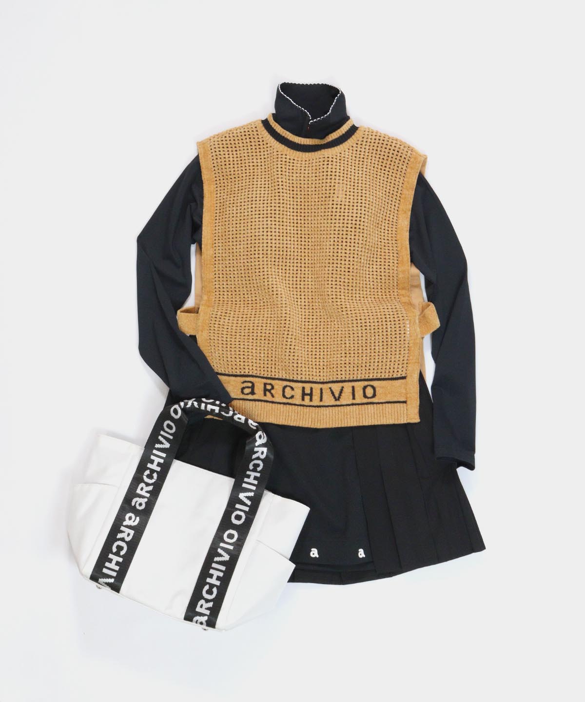 モールニットメッシュベスト|アルチビオ - ゴルフウェアや婦人服通販