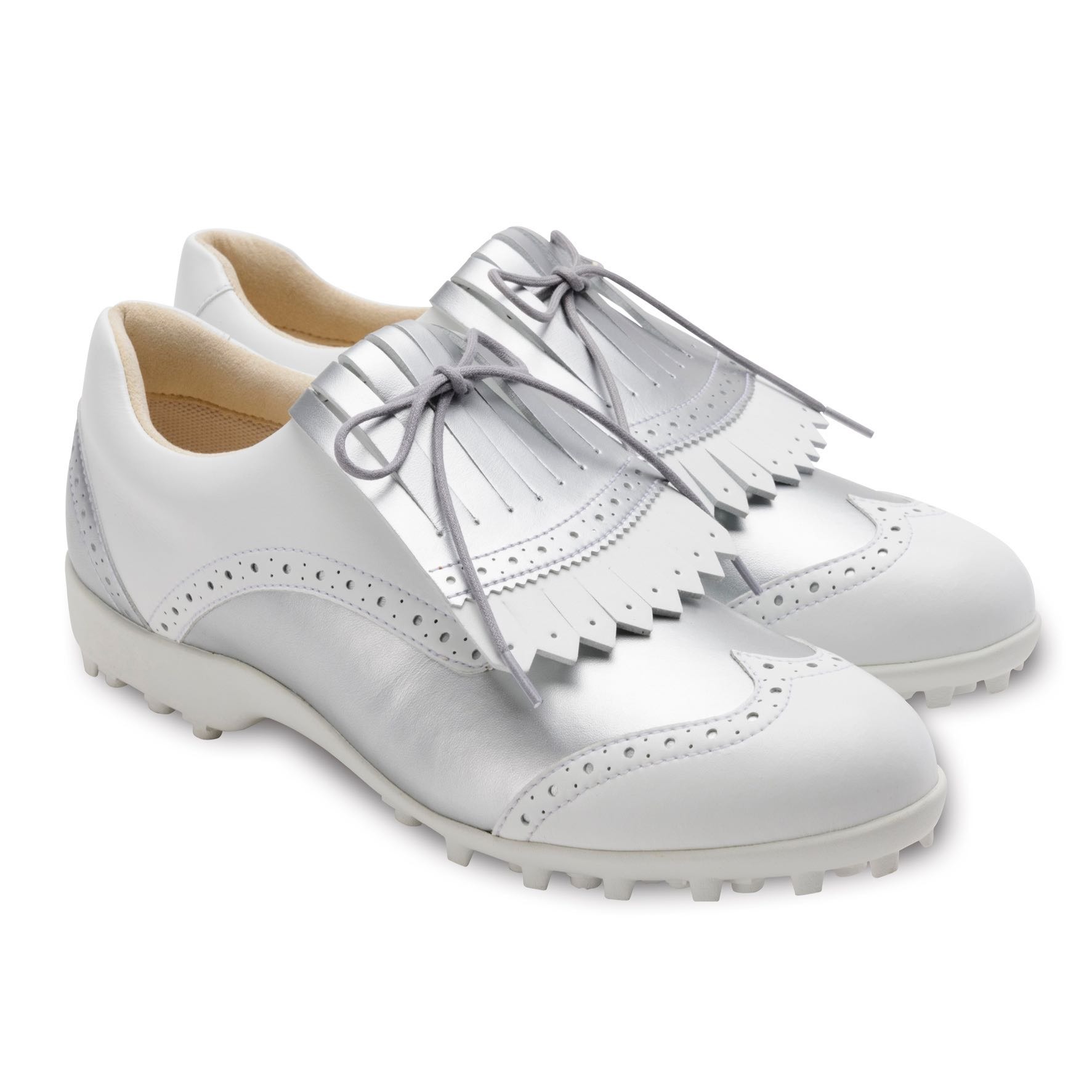 aJADE アジェイド GINA ジーナ ゴルフシューズ シルバー レディース
