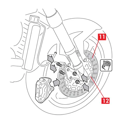 ブレーキキャリパーの交換手順 -バイクの固定キャリパー - バイクの